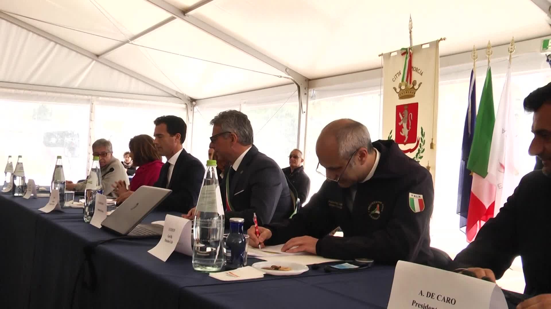 Extraordinary Joint meeting of the Conference of Presidents and the Bureau in Norcia, Italy: meeting with Sandro GOZI, State Secretary for EU, and Nicola ALEMANNO, Mayor of Norcia