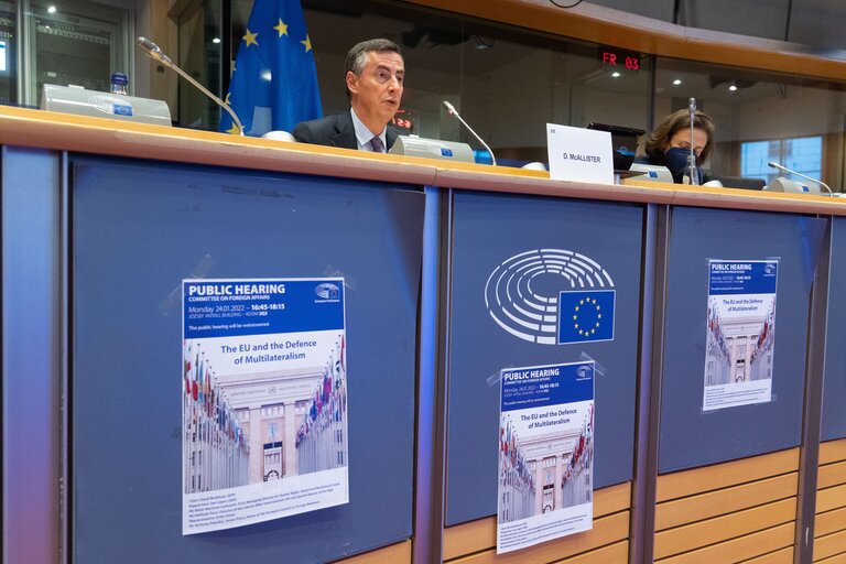 Fotografija 5: AFET Committee - Public hearing on ' The EU and the Defence of Multilateralism '