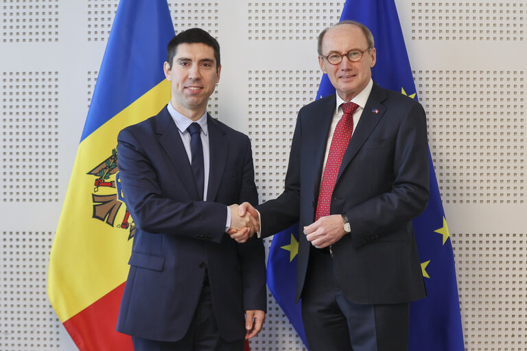 Fotografia 6: Othmar KARAS meets with Mihai POPSOI, and Minister of Foreign Affairs of Moldova