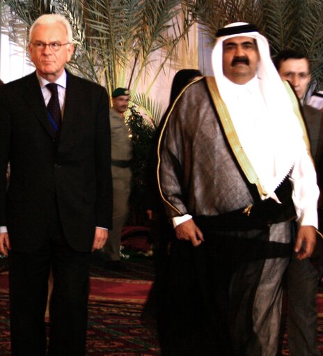 Fotografija 9: Hans-Gert POTTERING, EP President during his official visit in Doha, Qatar, April 13, 2008..