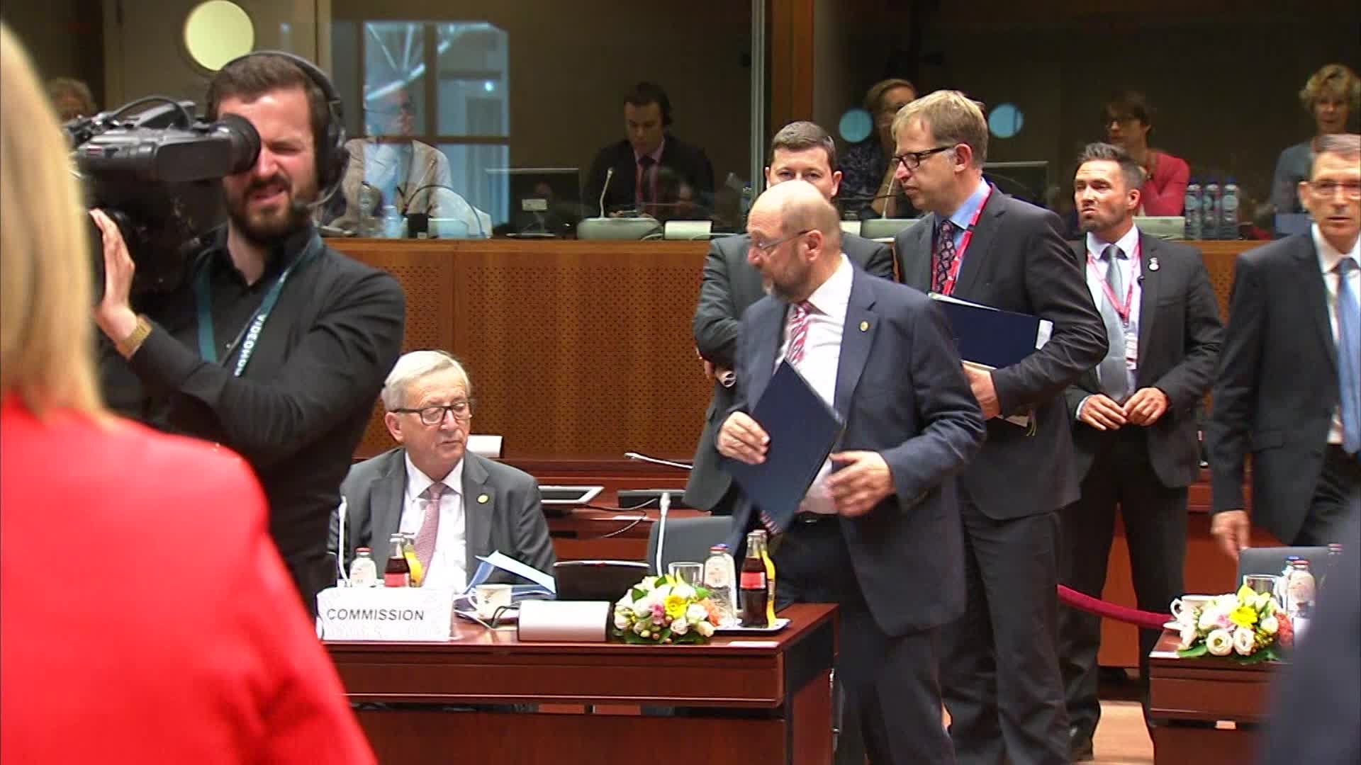 European Council (28-29 June): arrival of Martin SCHULZ, EP President, extracts from the press conference and statement