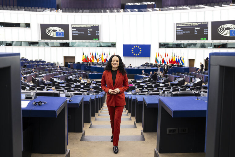 Samira RAFAELA in the EP in Strasbourg