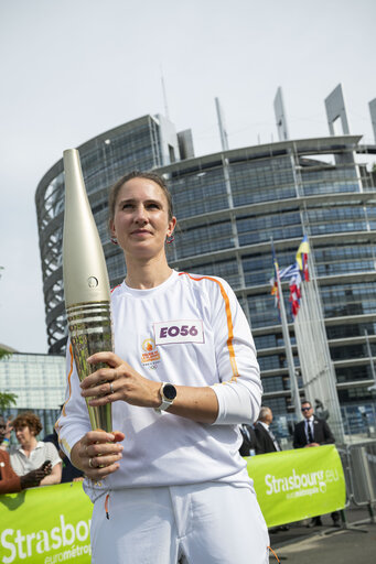 Olympics flame in the EP Strasbourg