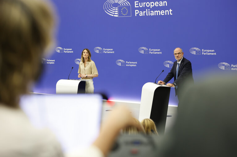 Fotografia 5: Press conference of the newly elected President of the EP