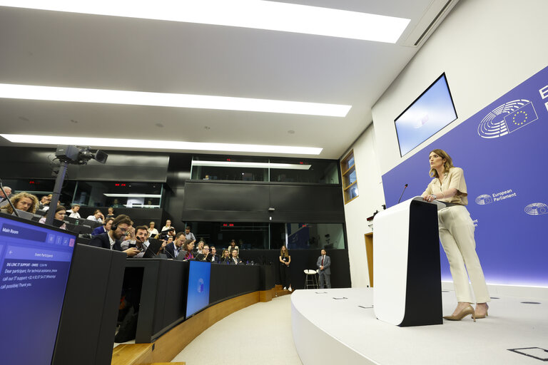 Fotogrāfija 8: Press conference of the newly elected President of the EP