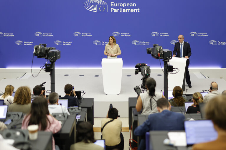 Fotogrāfija 19: Press conference of the newly elected President of the EP