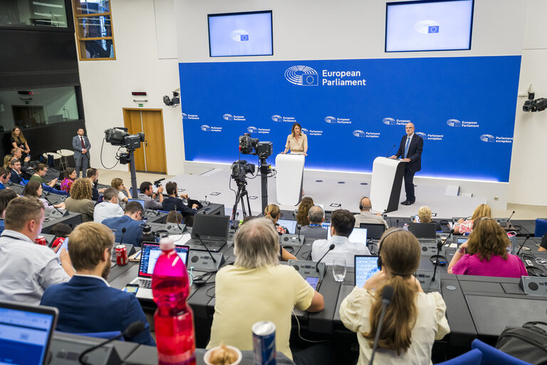 Fotogrāfija 14: Press conference of the newly elected President of the EP