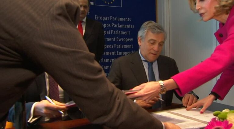 Lex signing ceremony in the presence of Antonio TAJANI, EP President and Ian BORG, Maltese Presidency of the EU