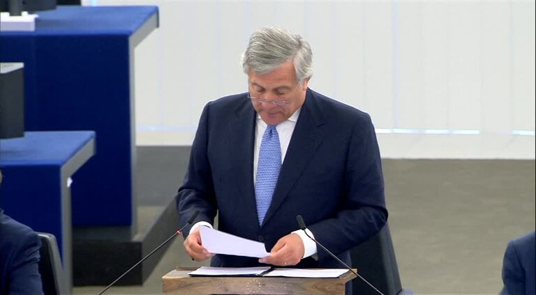 Statement by Antonio TAJANI, EP President, on the European Parliament's role: extracts