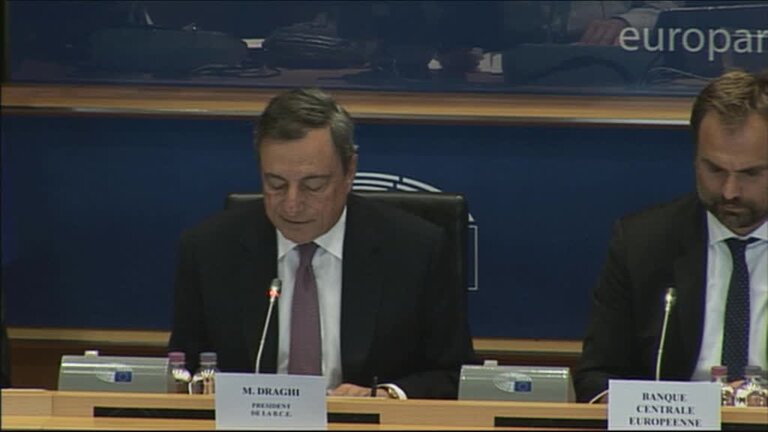 (3) EP Committee on Economic and Monetary Affairs: Monetary Dialogue with Mario DRAGHI, President of the European Central Bank (3:19:56 - 3:30:56)