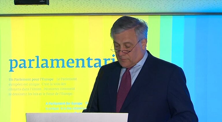 Inauguration of the new Parlamentarium in Strasbourg: extracts from the ceremony in the presence of Antonio TAJANI, EP President