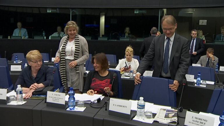 Meeting of the EP Conference of Presidents in presence of Martin SCHULZ, EP President: arrivals and roundtable