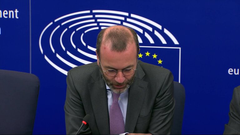 Press conference by Manfred WEBER (EPP, DE), EPP Group Leader: EPP press briefing