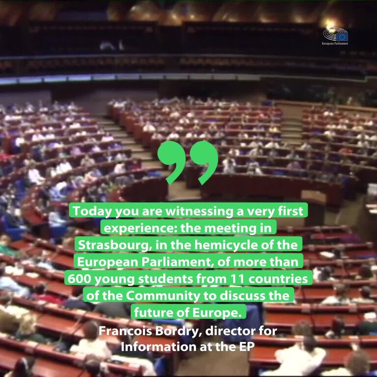 First Euroscola at the European Parliament in Strasbourg - 18/05/1990