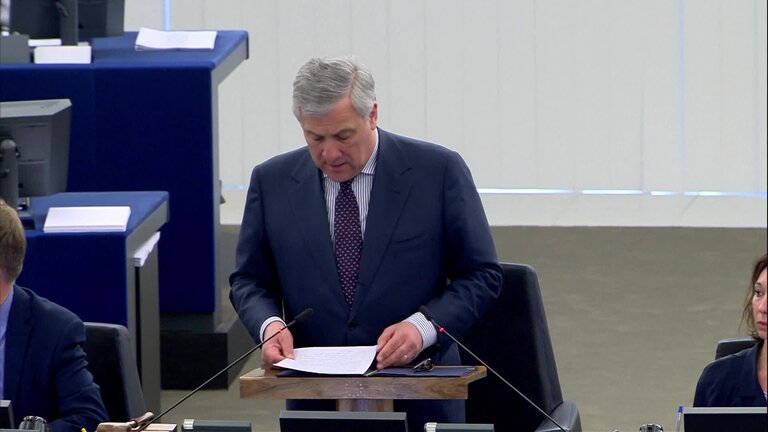 Opening statement by Antonio TAJANI, EP President on the situation in Syria