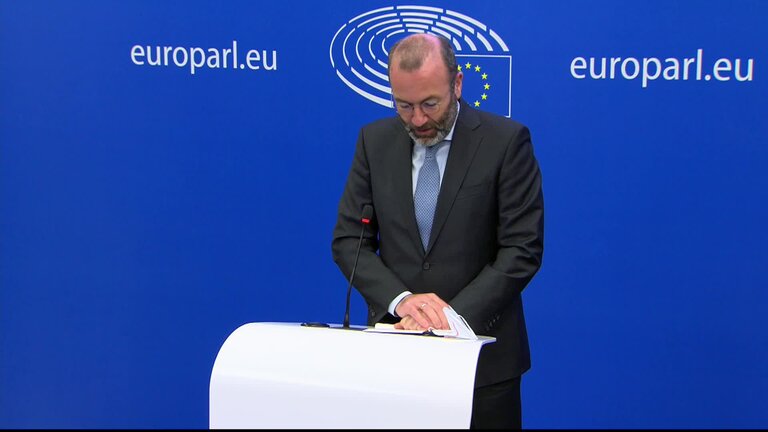 Press conference by Manfred WEBER (DE), EPP President