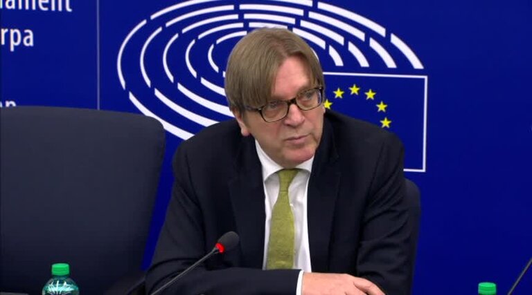 Press conference by Guy VERHOFSTADT (ALDE,BE), ALDE Group Leader - ALDE press briefing