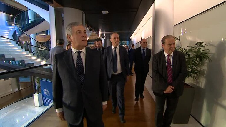 Antonio TAJANI, EP President visits the President´s gallery (Parlamentarium): extracts from the visit