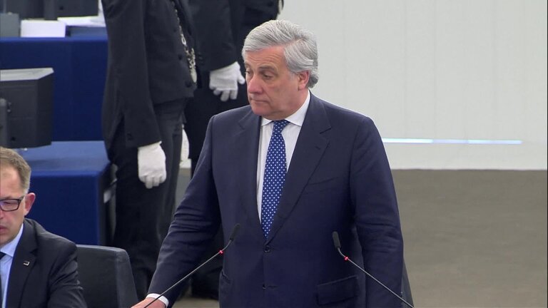 EP Plenary session: Resumption of session - Introductory remarks by Antonio TAJANI, EP President (17:02 - 17:10)