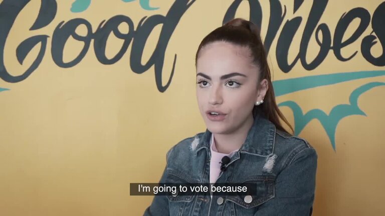 European elections 2019 - Matthew, Stephanie, Simon and Gaia, first time voters in Malta