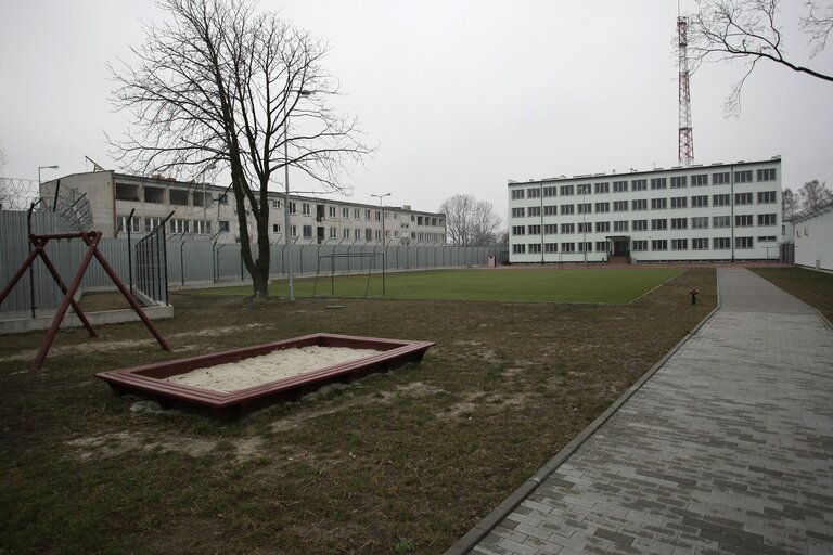 Photo 39: European Parliament members visit a refugee center in Biala Podlaska, Poland, April 2, 2008....