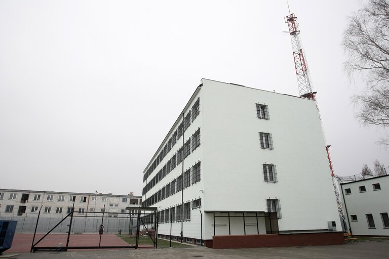 Photo 20: European Parliament members visit a refugee center in Biala Podlaska, Poland, April 2, 2008....