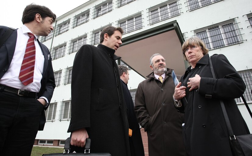 Photo 42: European Parliament members visit a refugee center in Biala Podlaska, Poland, April 2, 2008....Biala Podlaska, Poland.