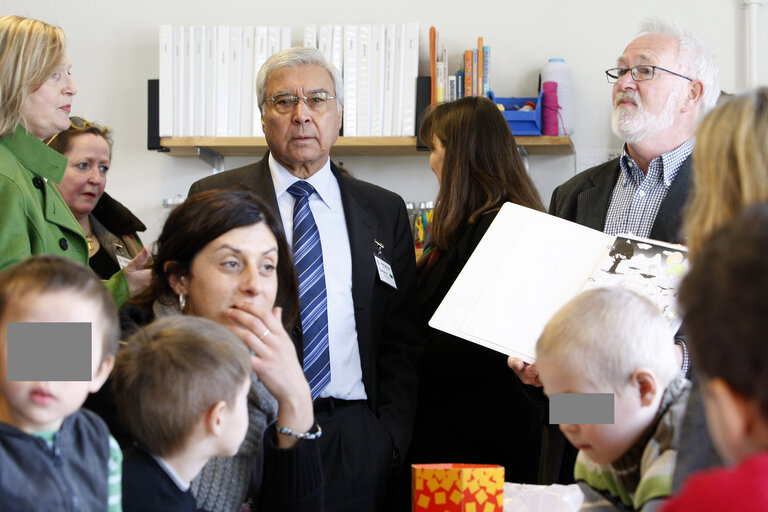 Suriet 11: Members of the European Parliament Committee on civil liberties, visit sandholm lejeren and kongedal camps in Danemark, April 11, 2008.