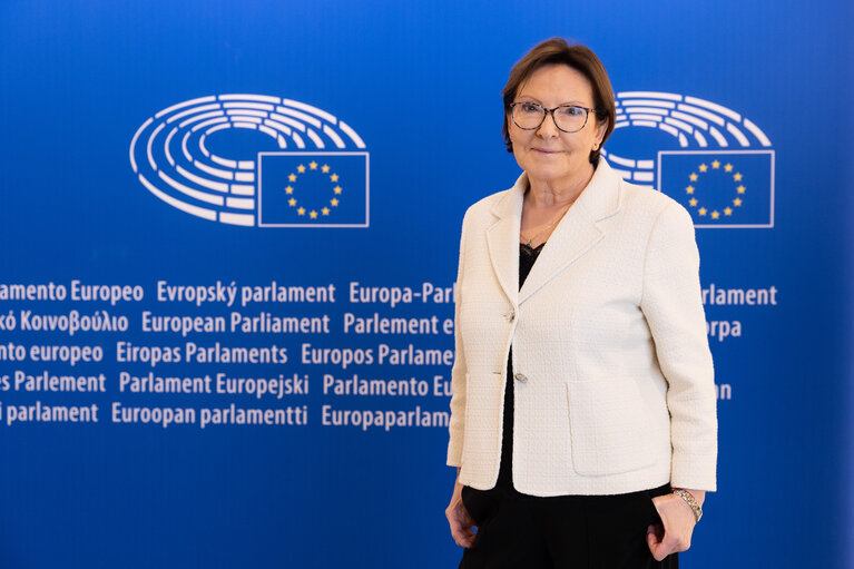 Ewa KOPACZ in the EP in Brussels