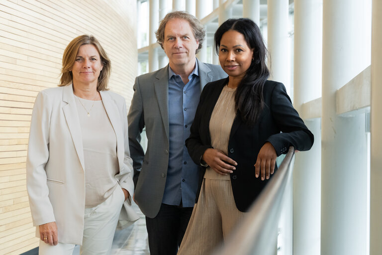 Alice KUHNKE, Par HOLMGREN and Isabella LOVIN in the EP in Strasbourg