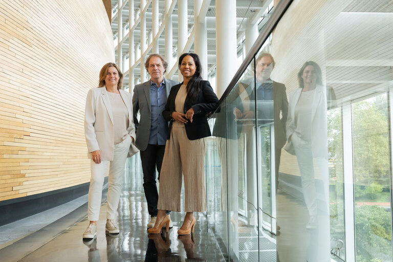 Alice KUHNKE, Par HOLMGREN and Isabella LOVIN in the EP in Strasbourg