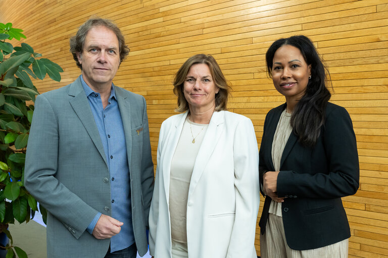 Alice KUHNKE, Par HOLMGREN and Isabella LOVIN in the EP in Strasbourg