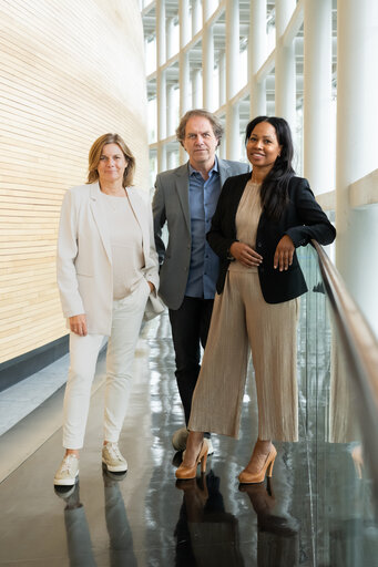 Alice KUHNKE, Par HOLMGREN and Isabella LOVIN in the EP in Strasbourg