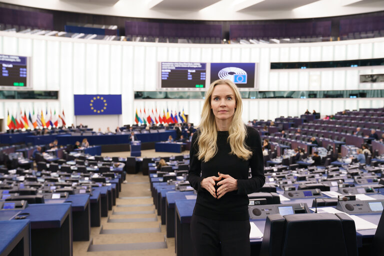 Aura SALLA  in the EP in Strasbourg