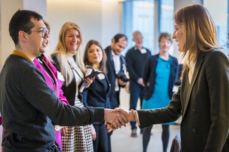 Roberta METSOLA, EP President meets with disability rights advocates on the International Day of Persons with Disabilities