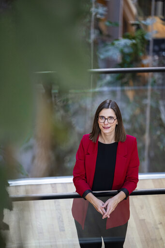 Photo 3: Martine KEMP in the EP in Strasbourg