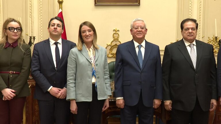 Official visit by Roberta METSOLA, EP President to Cairo (Egypt): meeting with Hanafy EL GEBALY, Speaker of the House of Representatives