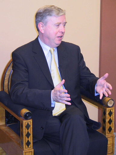 Fotografia 13: Pat Cox, EP President, during his official visit to Estonia, October 15, 2003