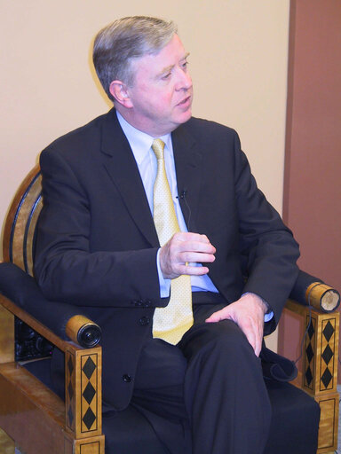 Fotografia 10: Pat Cox, EP President, during his official visit to Estonia, October 15, 2003