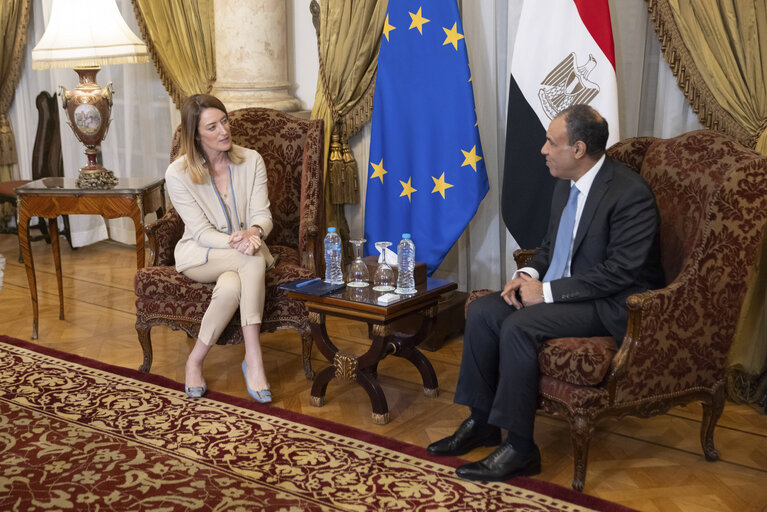 Official visit by Roberta METSOLA, EP President, to Cairo (Egypt) - Meeting with Badr Ahmed Mohamed ABDELATTY, Egyptian Minister for Foreign Affairs