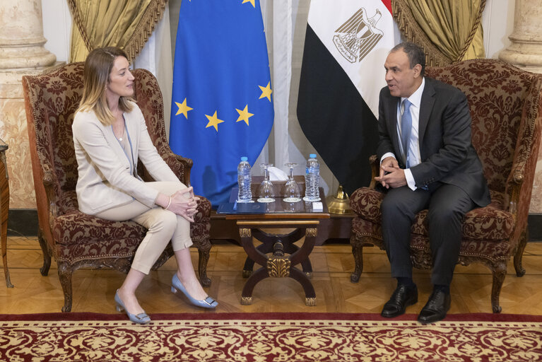 Official visit by Roberta METSOLA, EP President, to Cairo (Egypt) - Meeting with Badr Ahmed Mohamed ABDELATTY, Egyptian Minister for Foreign Affairs