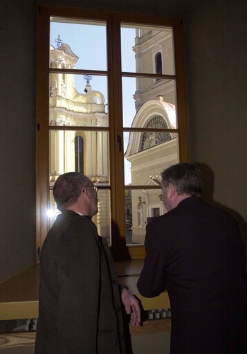 Fotografija 16: Pat Cox, EP President during his official visit to Lithuania, May 3, 2002...