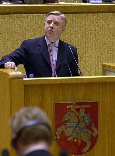 Fotografija 5: Pat Cox, EP President during his official visit to Lithuania, May 3, 2002...