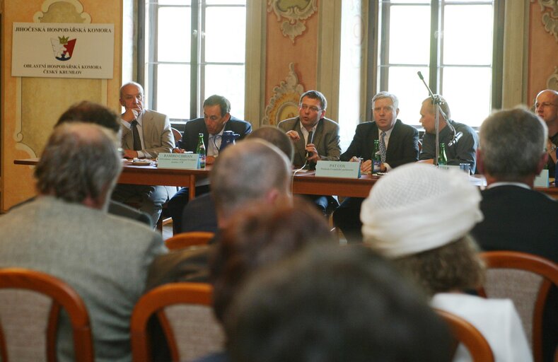 Φωτογραφία 26: Pat Cox, EP President with Lubomír Zaorálek during his official visit to Czech Republic, Cesky, October 15, 2003...