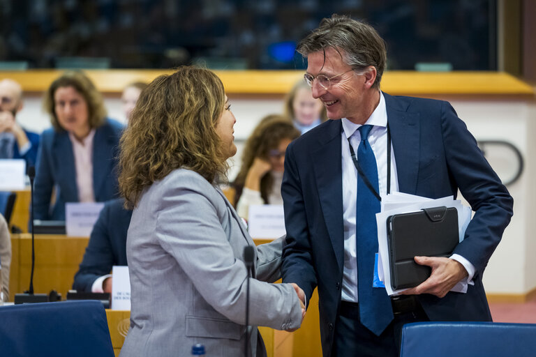 Foto 14: Meeting of the EP Conference of Presidents in the presence of Henna VIRKKUNEN, Executive Vice-President of the European Commission for Tech Sovereignty, Security and Democracy