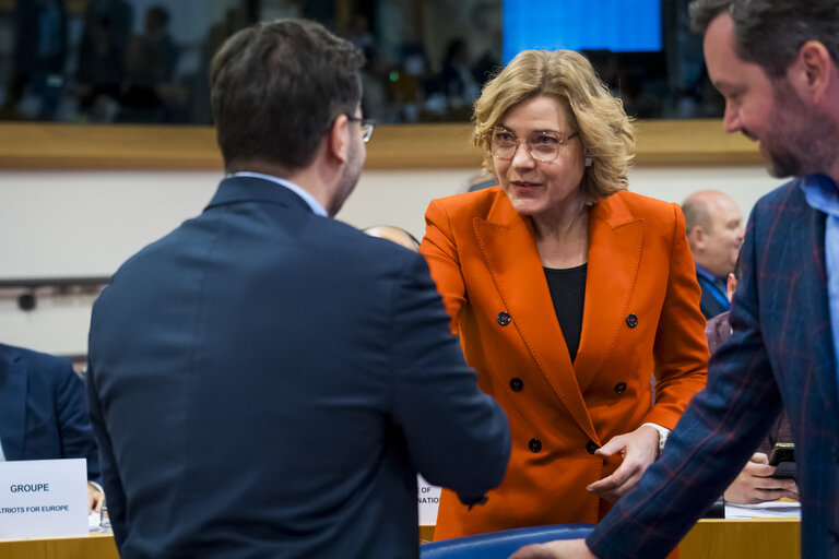 Meeting of the EP Conference of Presidents in the presence of Henna VIRKKUNEN, Executive Vice-President of the European Commission for Tech Sovereignty, Security and Democracy