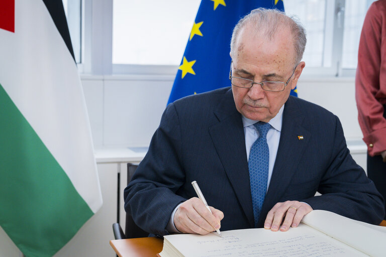 Roberta METSOLA, EP President meets with Mohammad MUSTAFA, Palestinian Prime Minister