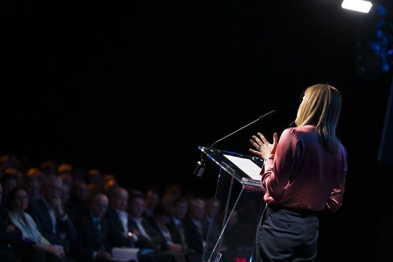 Foto 3: Roberta METSOLA, EP President, participates in the FEDIL 2025 New Year Reception (Luxembourg)