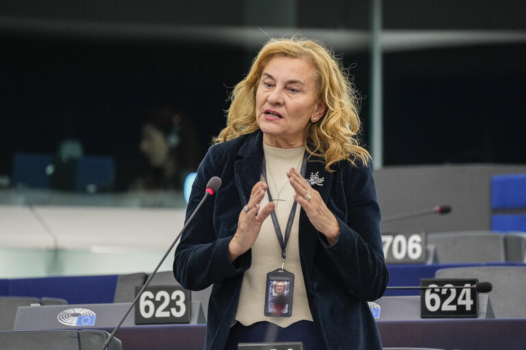 Fotografija 5: EP Plenary session - Ceasefire in Gaza - the urgent need to release the hostages, to end the humanitarian crisis in Gaza and to pave the way for a two-state solution