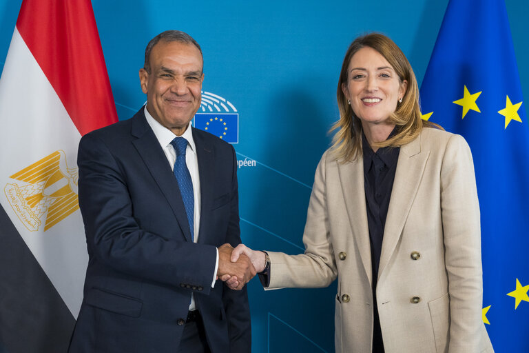 Roberta METSOLA, EP President meets with Badr Ahmed Mohamed ABDELATTY, Egyptian Minister for Foreign Affairs